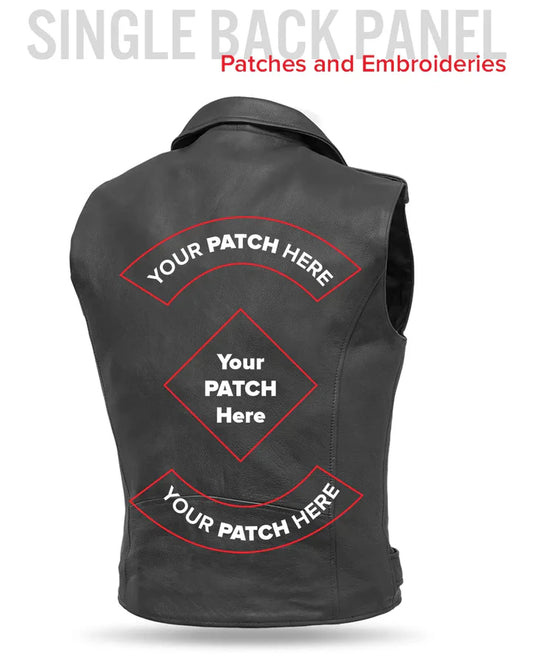 "Rockin' Men's Motorcycle Leather Vest"
