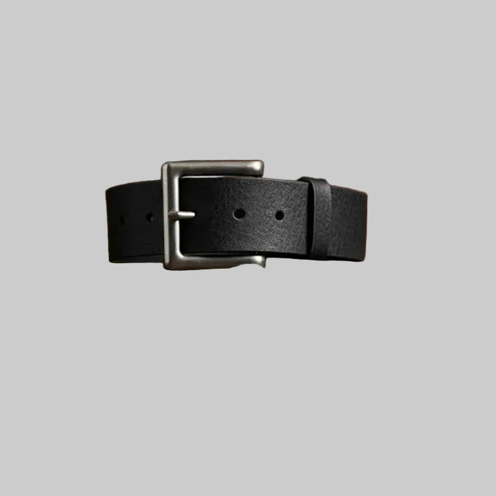1 3/4" Black Leather Casual Belt.