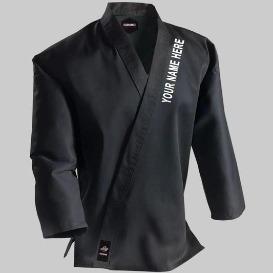 Alpha Custom Black Medium Weight Karate Gi