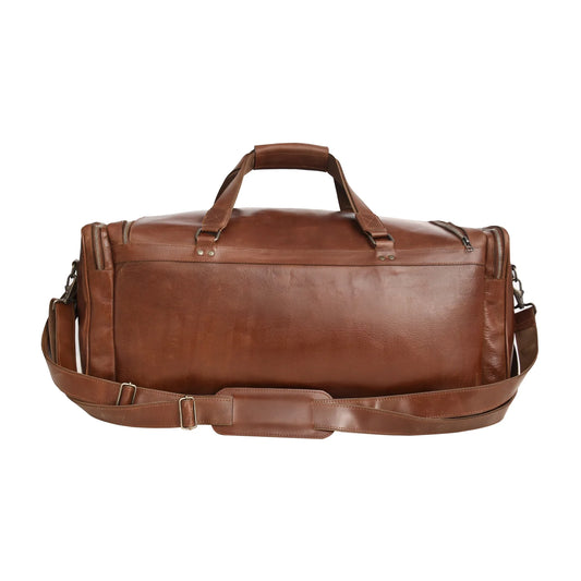 Large Capacity Leather Weekender Duffle Bag
