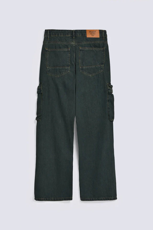 Gulposh Luxe Onyx Tinted Denim Cargo Trousers