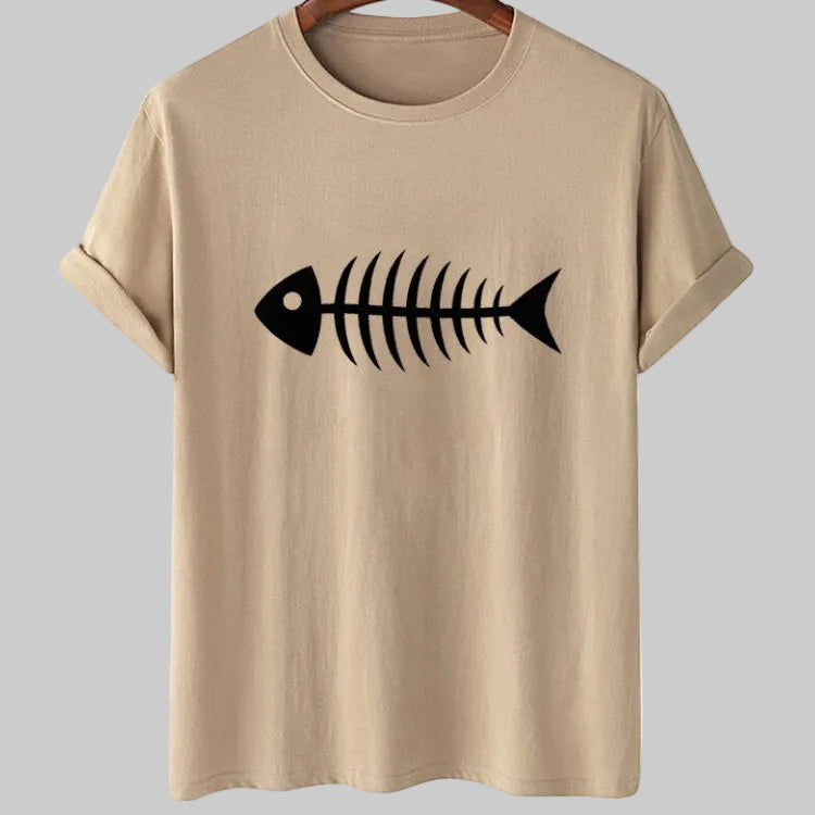Gulposh Industries "Fishbone" Minimalist Graphic Tee