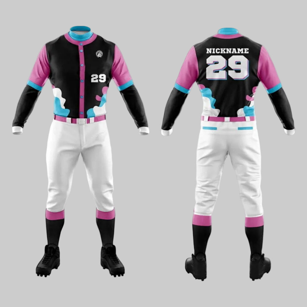 Custom Sublimated Splash-Design Baseball / Softball Uniform Kit