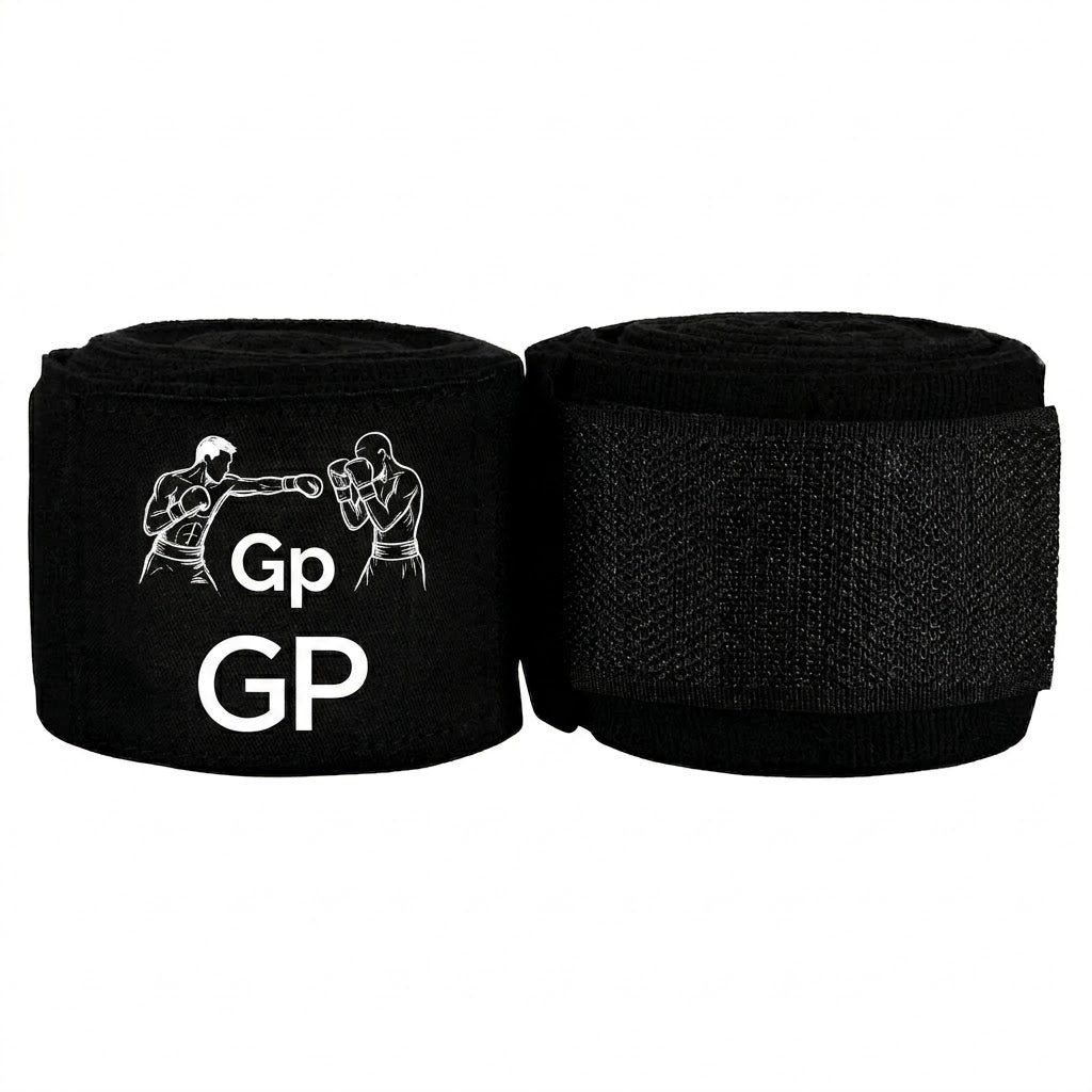 Gulposh Premium Fighter Series Boxing Hand Wraps (Stealth Black Edition)