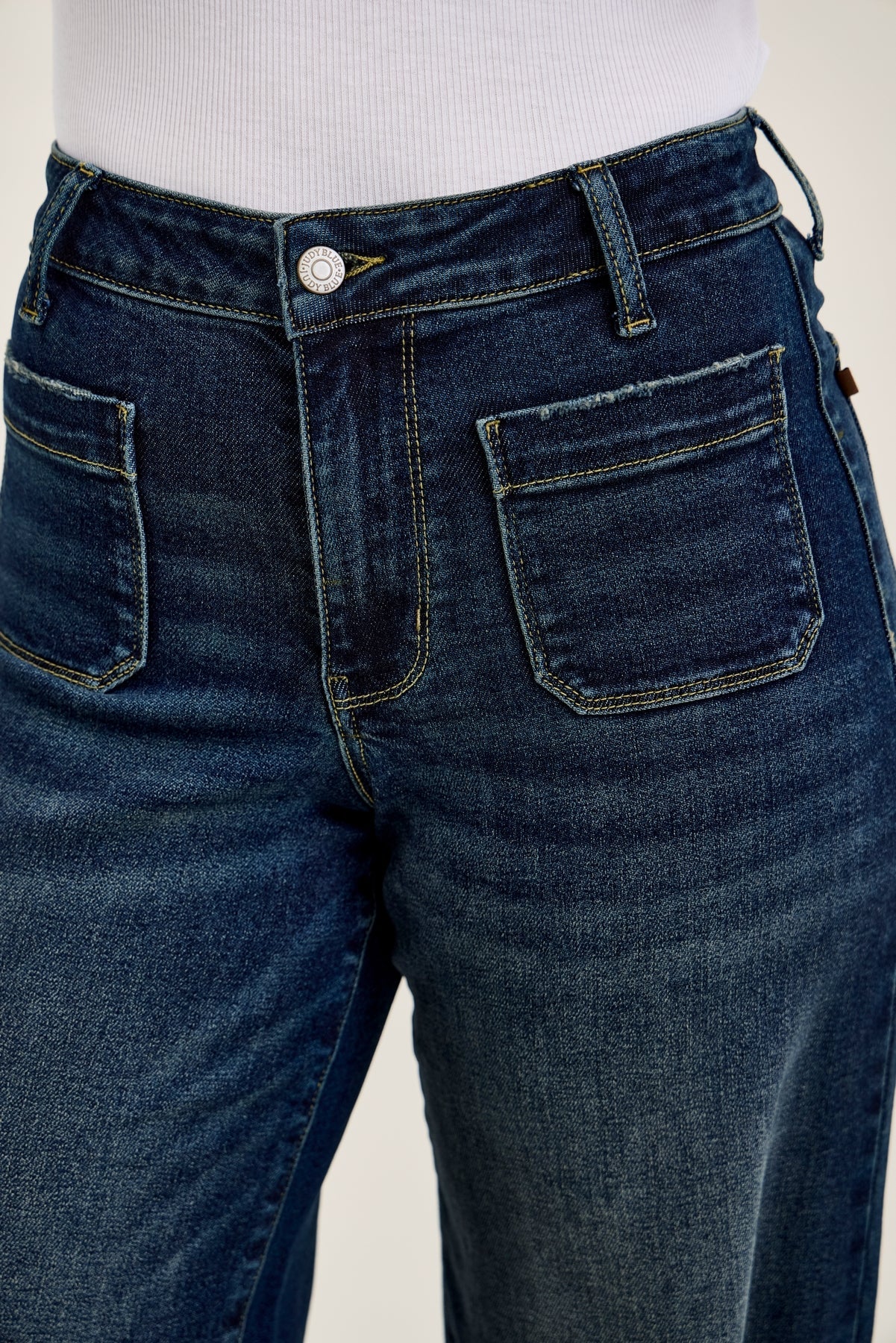Gulposh Luxe "Maritime" Wide-Leg Denim Trousers