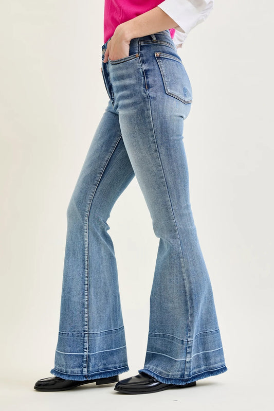 Gulposh Luxe "Retro Horizon" Paneled Flare Jeans
