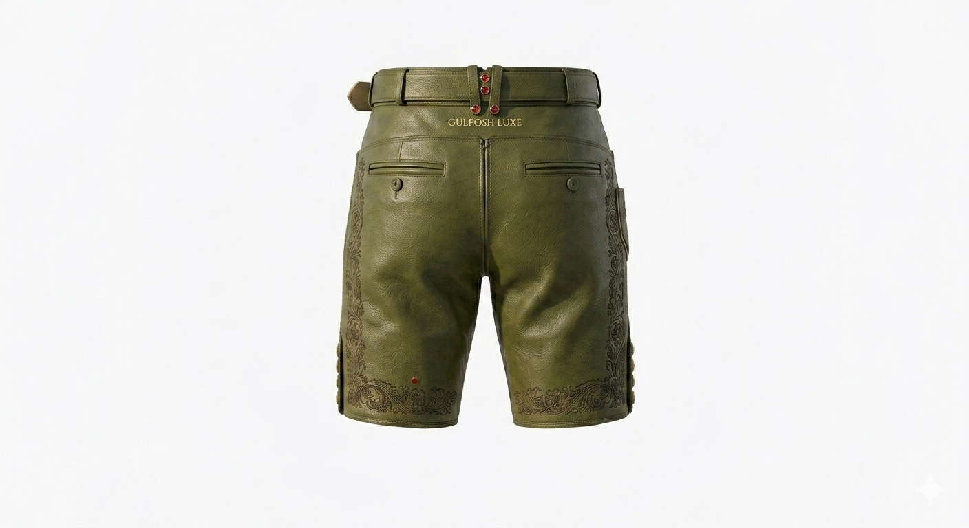 Heritage Embroidered Leather Lederhosen Shorts