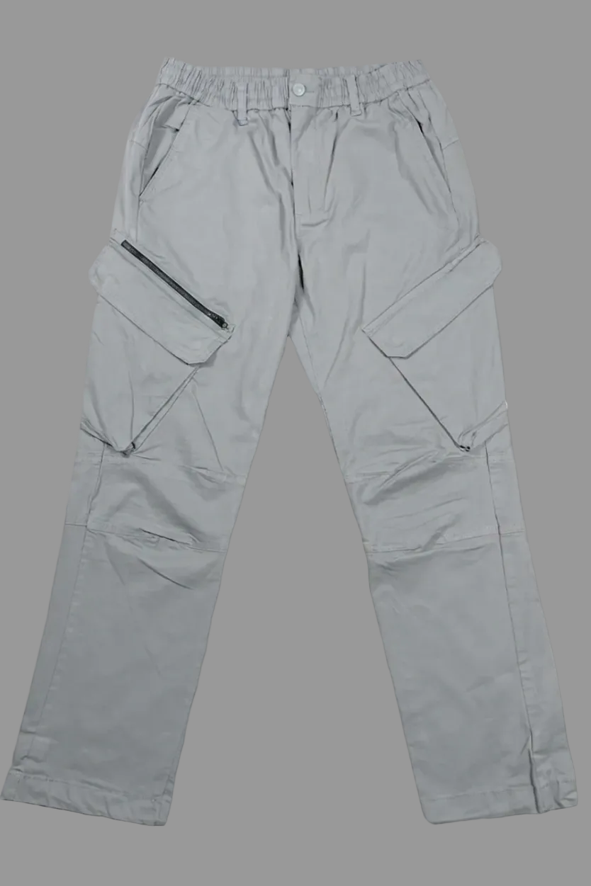 Gulposh Luxe Urban Tech Cargo Trousers Slate Grey