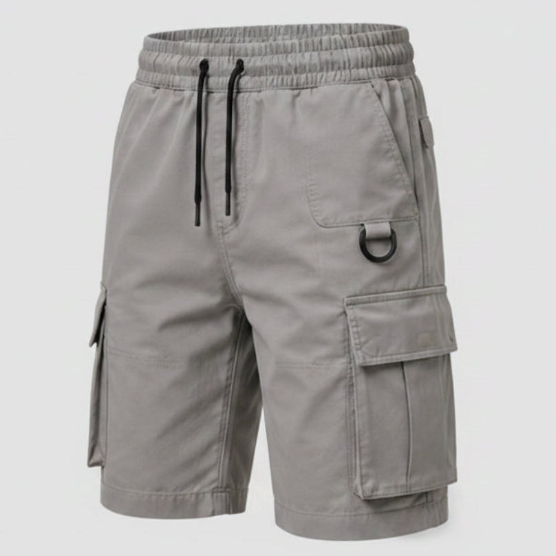 Light Gray Utility Cargo Shorts