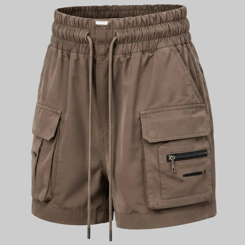 Women's High-Waisted Drawstring Cargo Shorts