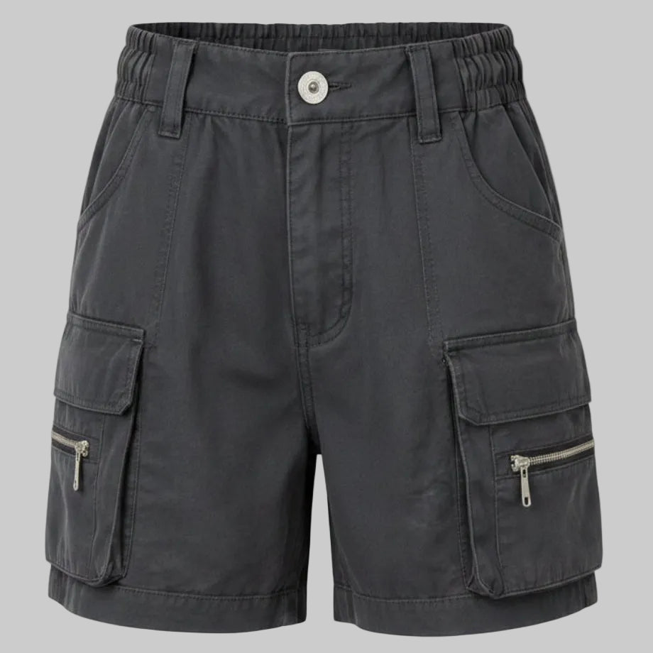 Women's Elastic Back Cargo Shorts
