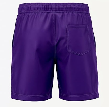 Gulposh Premium Men's Quick-Dry Swim Trunks (Royal Violet & Gold Metallic Edition).