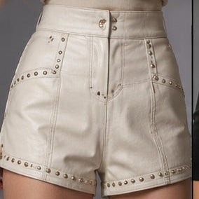 Gulposh Industries Studded Western Leather Shorts