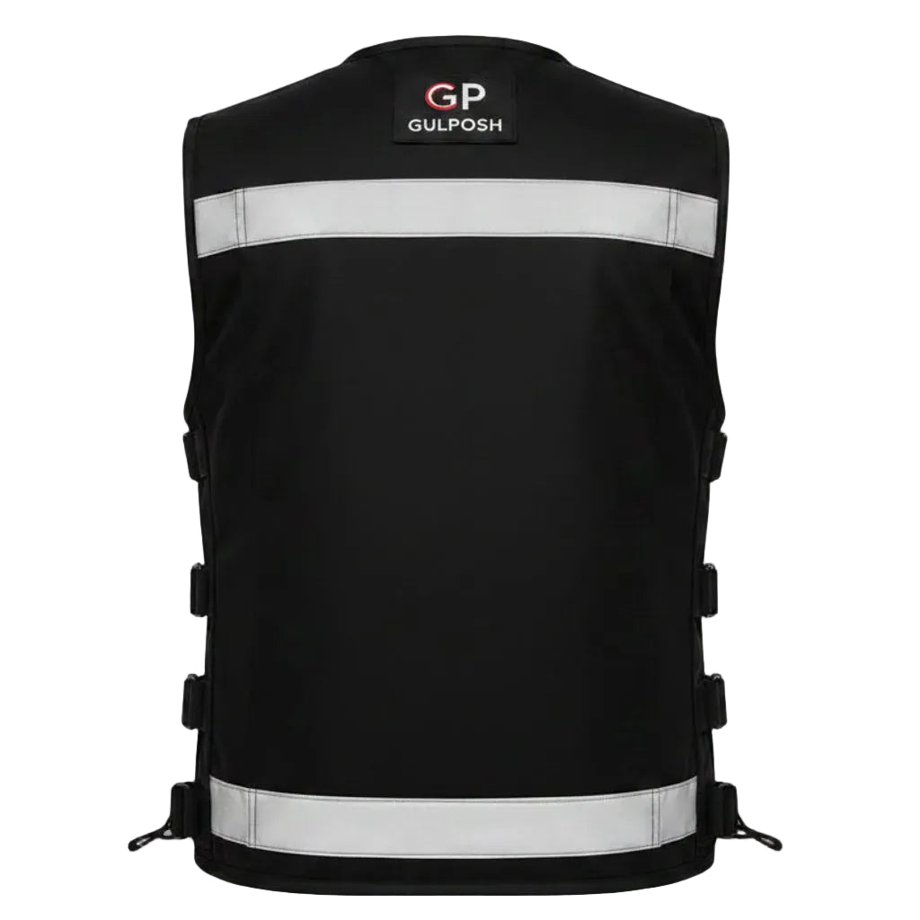 Gulposh Men's Reflective Multi-Pocket Tactical Utility Vest