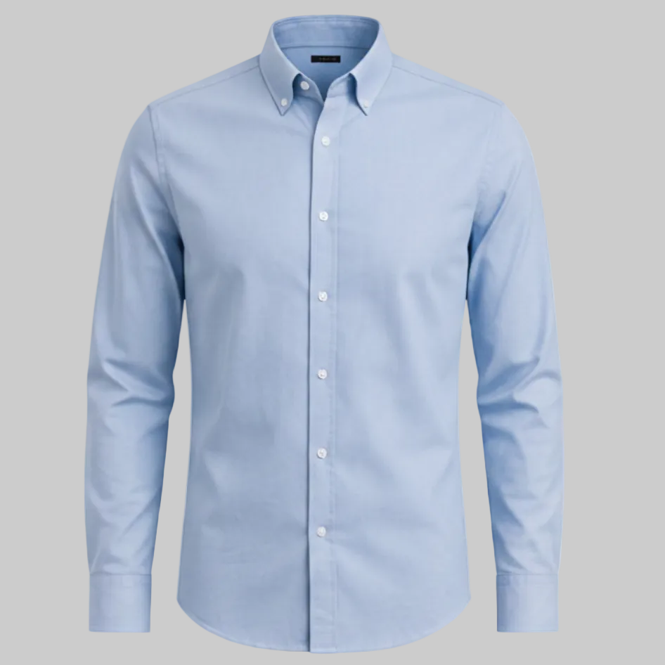 Men’s Light Blue Pinpoint Oxford Dress Shirt