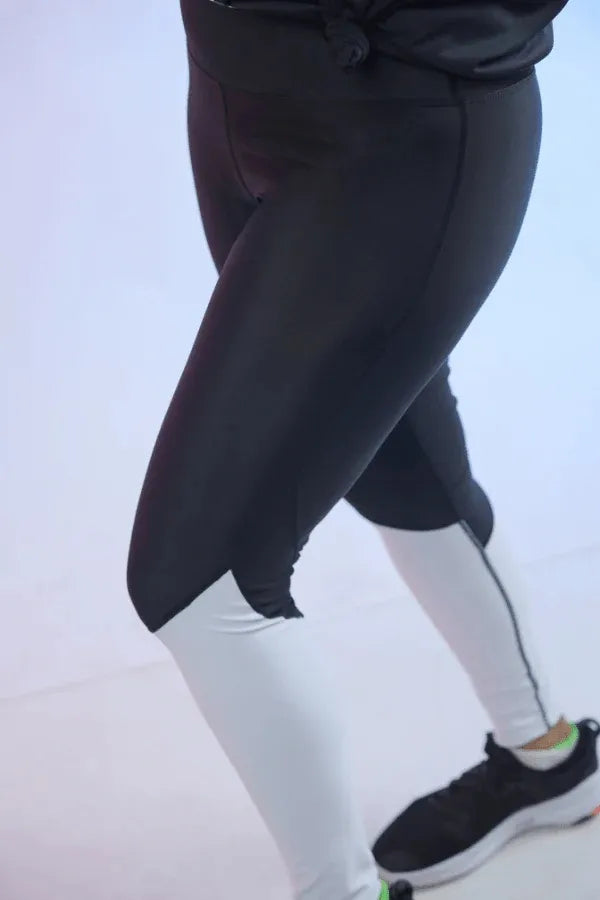 Gulposh Luxe "Apex Chevron" Color-Block Leggings
