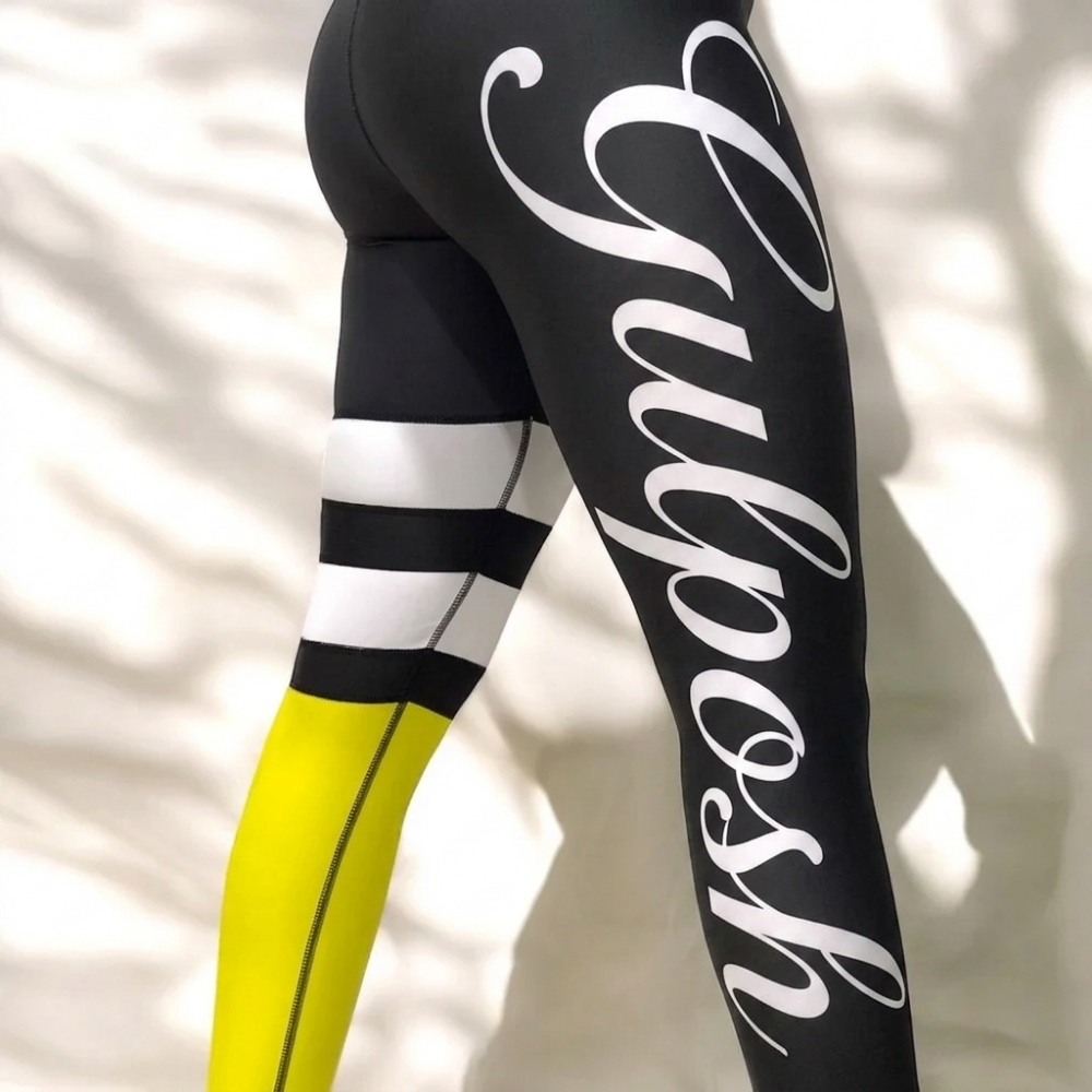 Gulposh Luxe "Signature Varsity" Color-Block Leggings