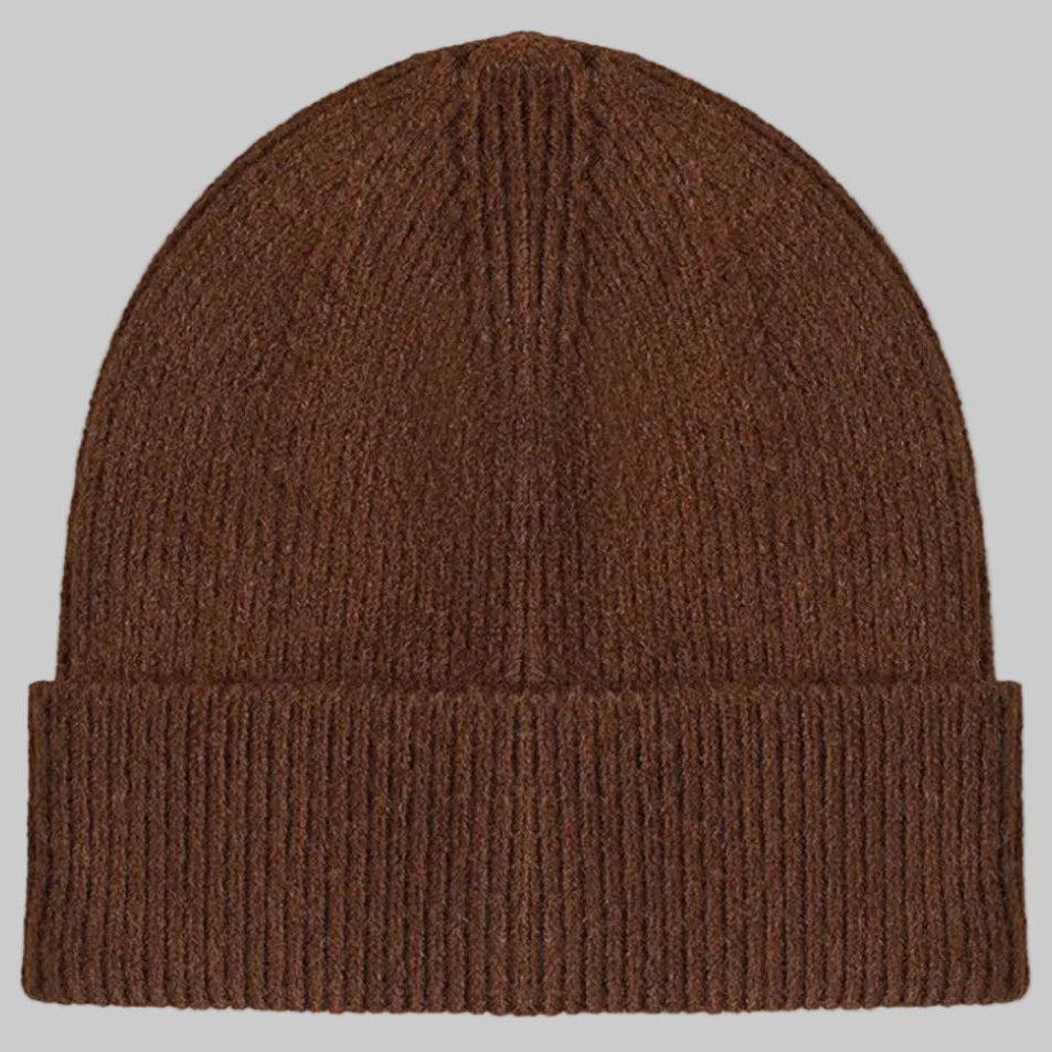 Cabin Ribbed Beanie (Brown)
