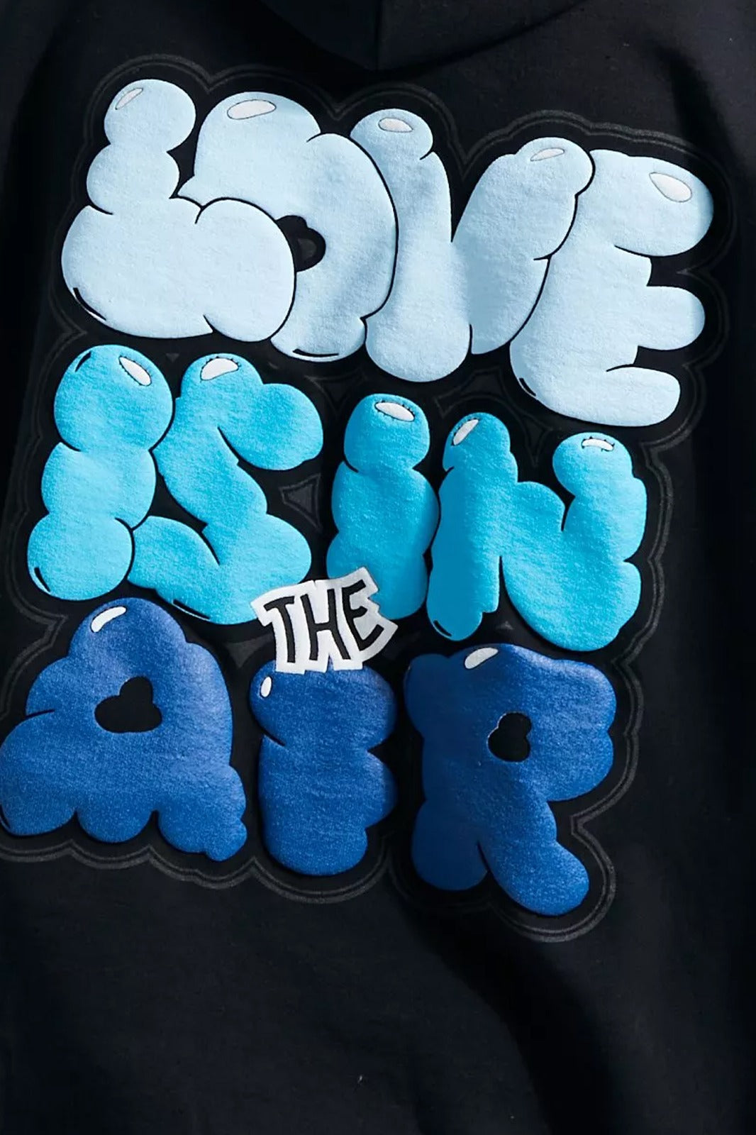 Gradient Bubble Text Oversized Hoodie