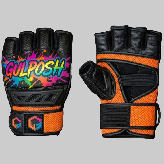 Gulposh "Neon Splash" Pro Grappling MMA Gloves