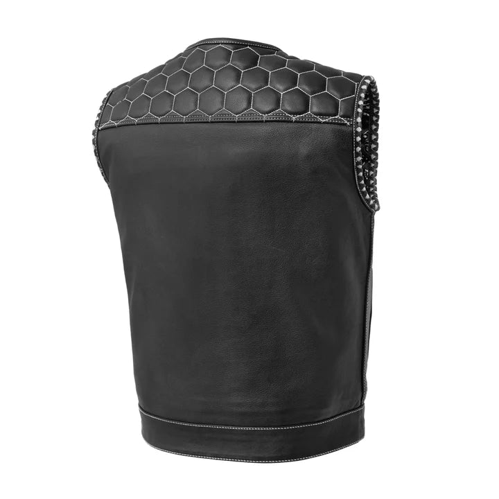 "The Hornet" Men's Club Style Leather Vest