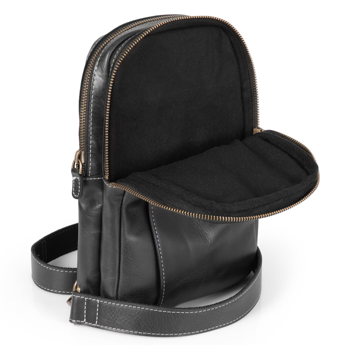 Premium Leather Sling Crossbody Bag