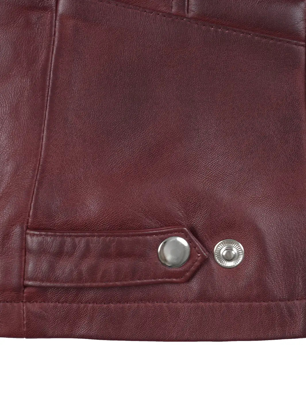The "Racer-X" Women's Quilted Biker Jacket Deep Maroon
