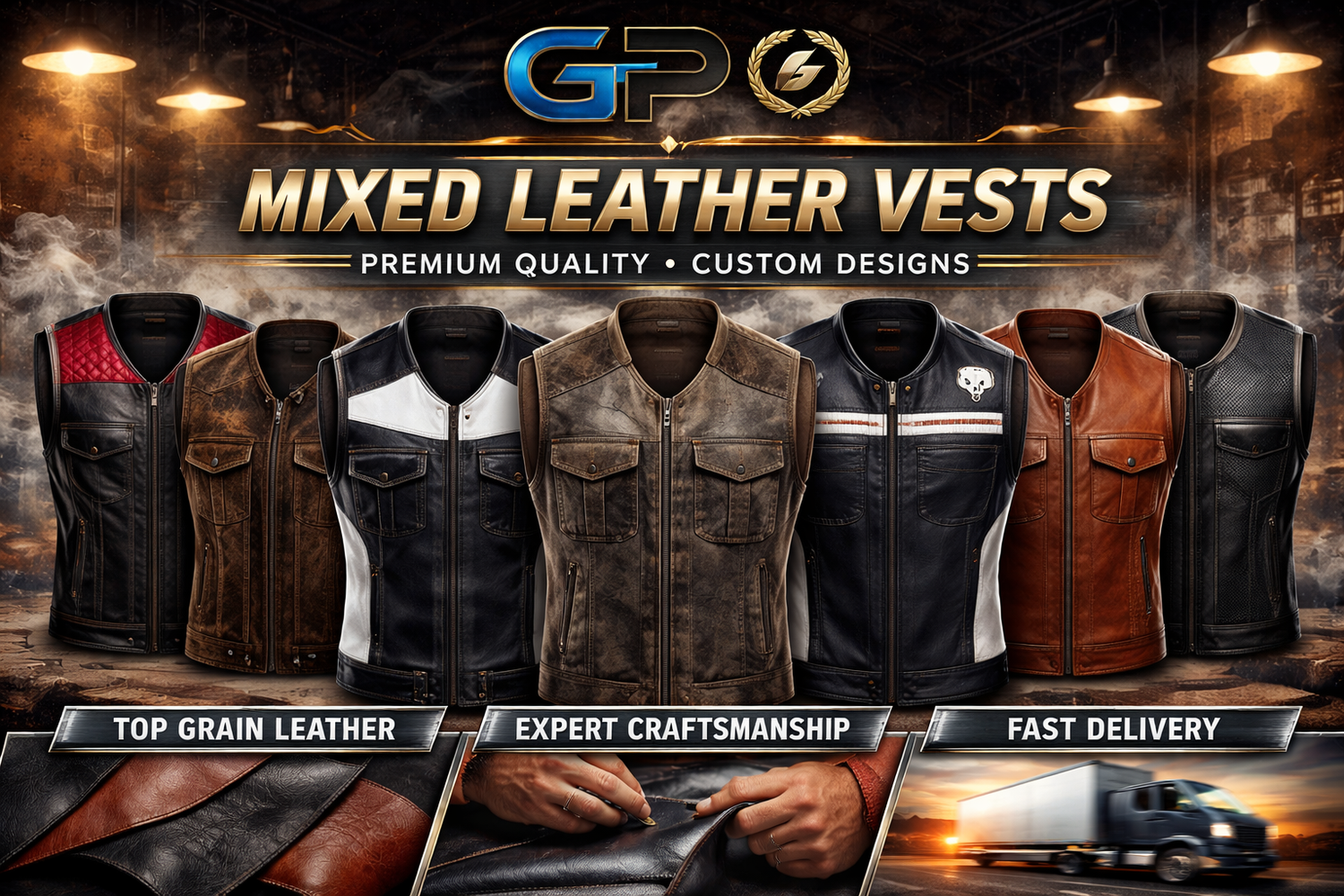 Men's Leather Vests