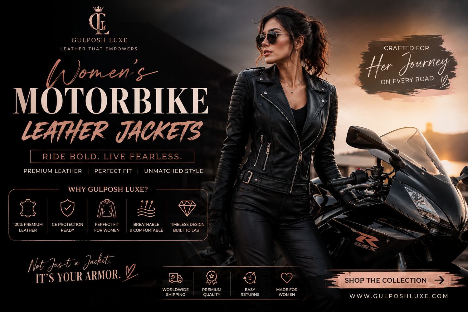 Women's Motorbike Leather Jackets
