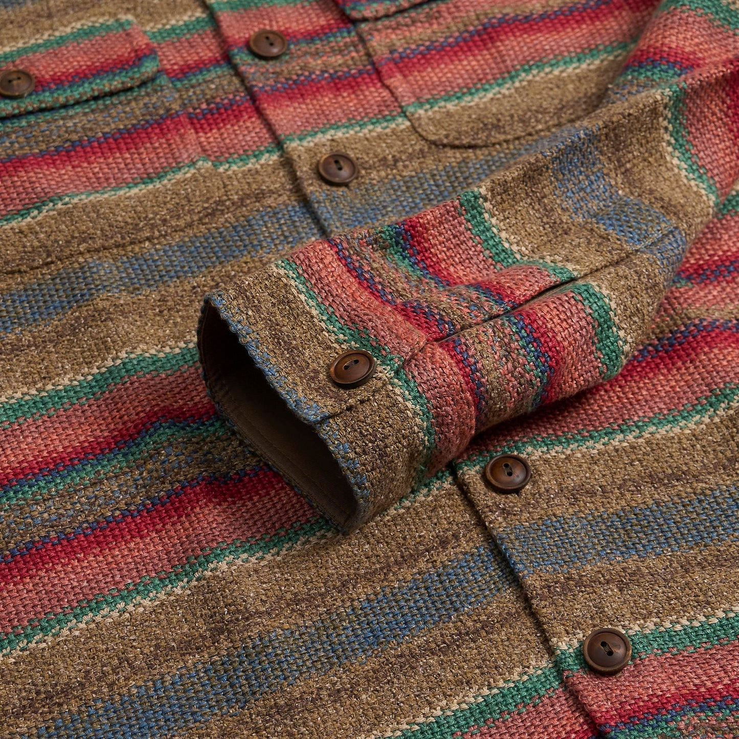 Multi-Striped Woven Overshirt