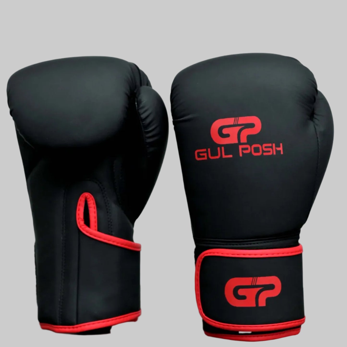 ulposh Pro-Matte Series Boxing Training Gloves (Black/Red Edition)