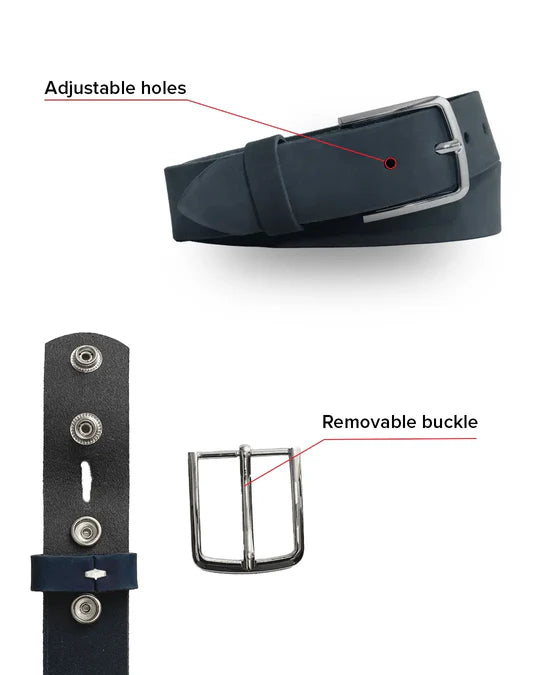 Classic Full-Grain Leather Belt Midnight Black