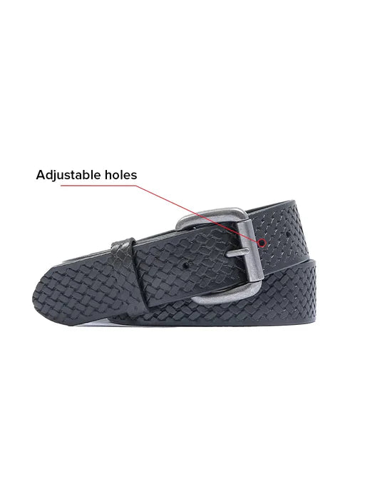 Premium Woven Leather Belt Classic Braided Texture