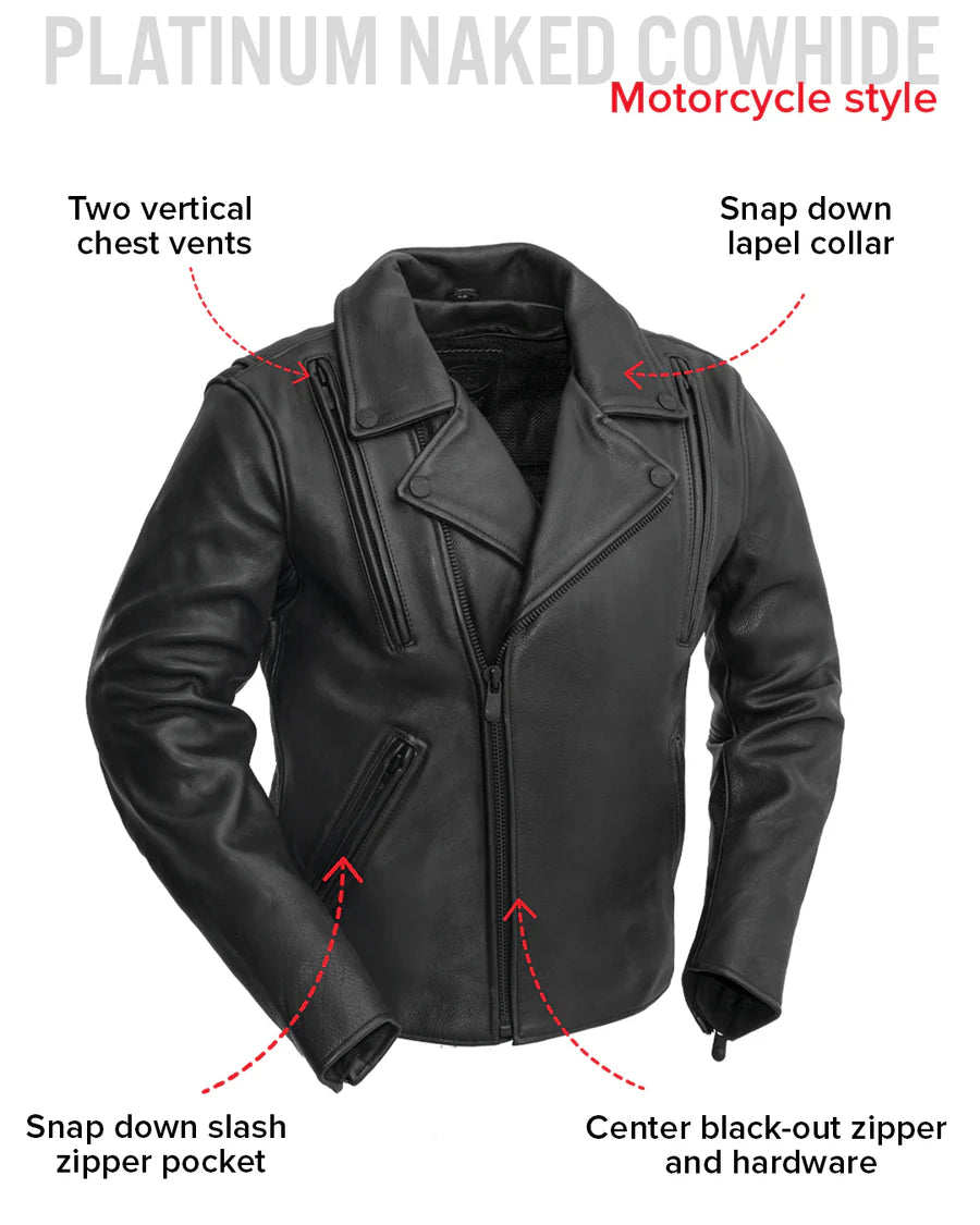 Men's Premium Brando Leather Biker Jacket