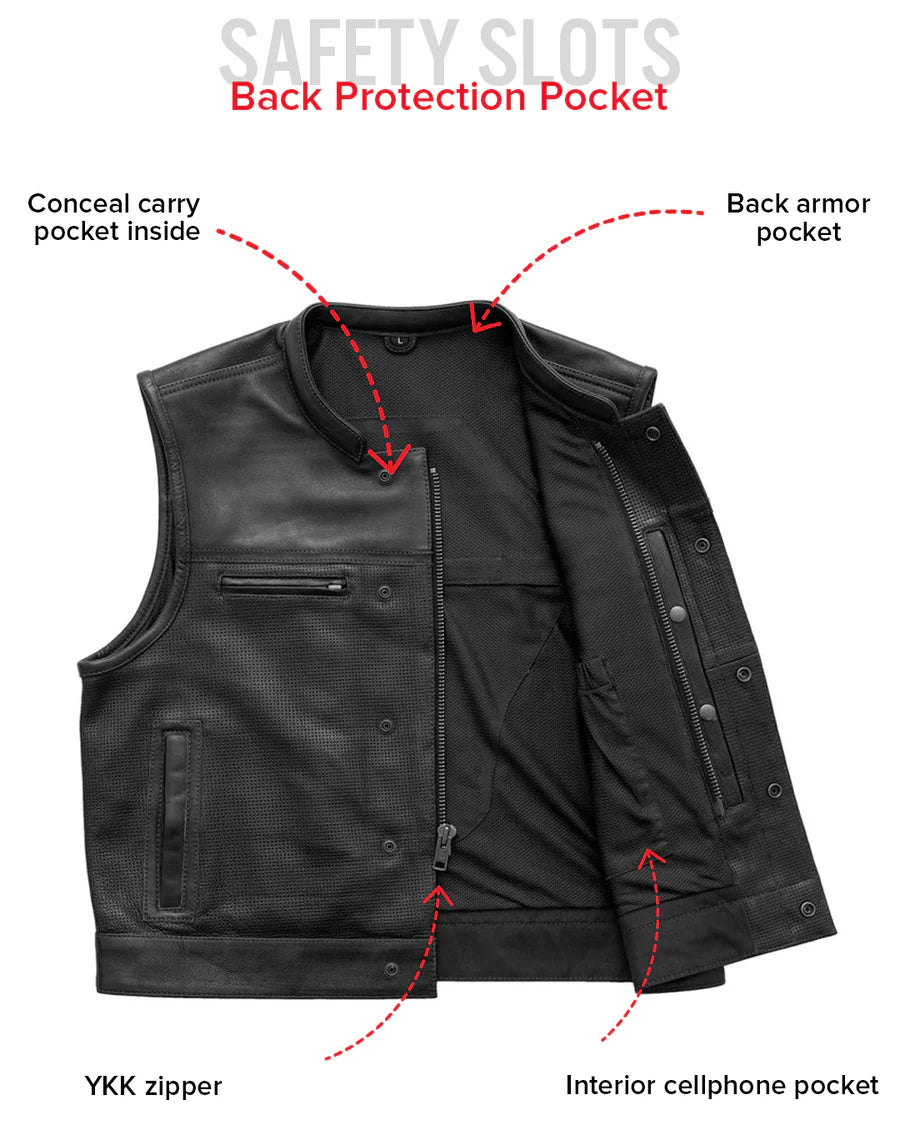 The Breeze-Cut Operator Leather Vest