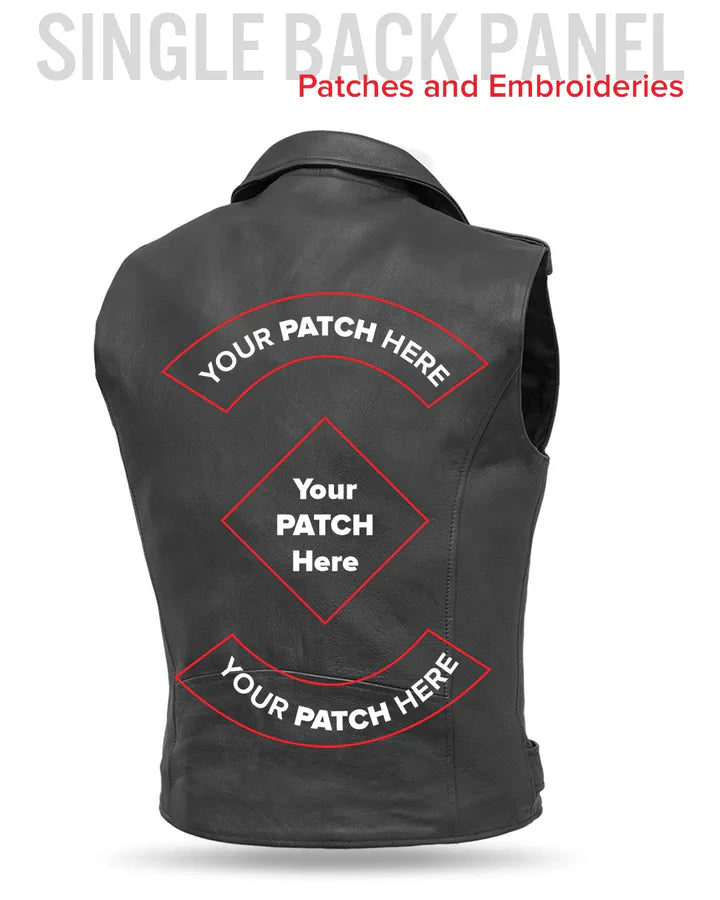 "Rockin' Men's Motorcycle Leather Vest"