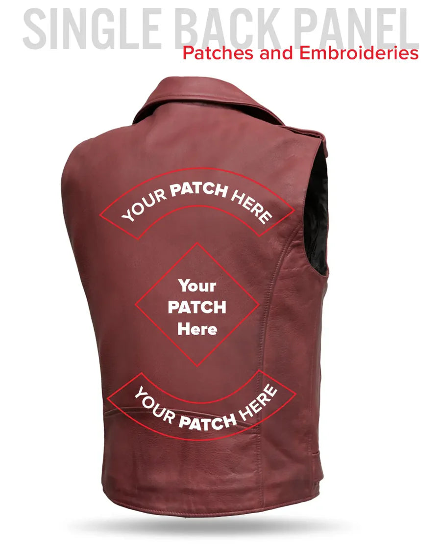 "The Roller" Men's Leather Motorcycle Vest