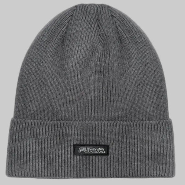 Furor Grey Knitted Beanie.