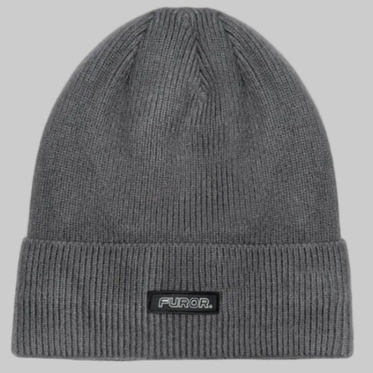 Furor Grey Knitted Beanie.