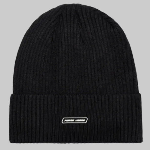 Furor Black Knitted Beanie