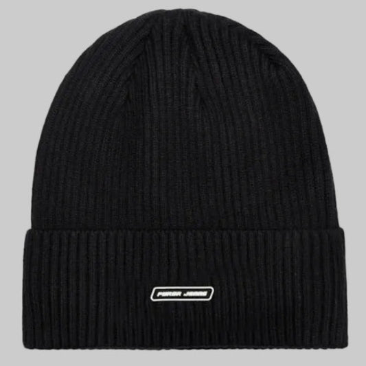 Furor Black Knitted Beanie