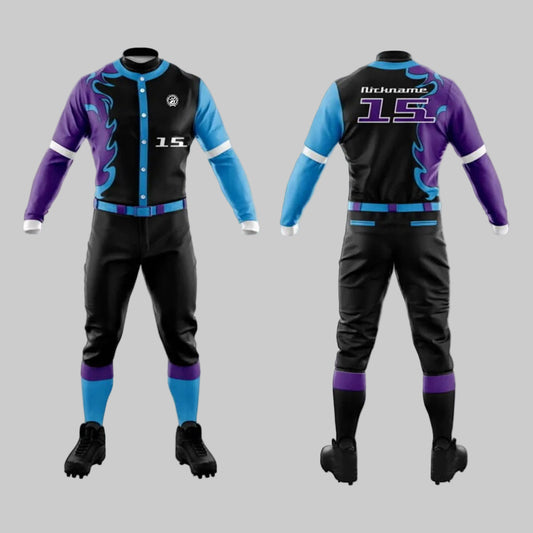Custom Sublimated Flame-Series Baseball / Softball Uniform Kit
