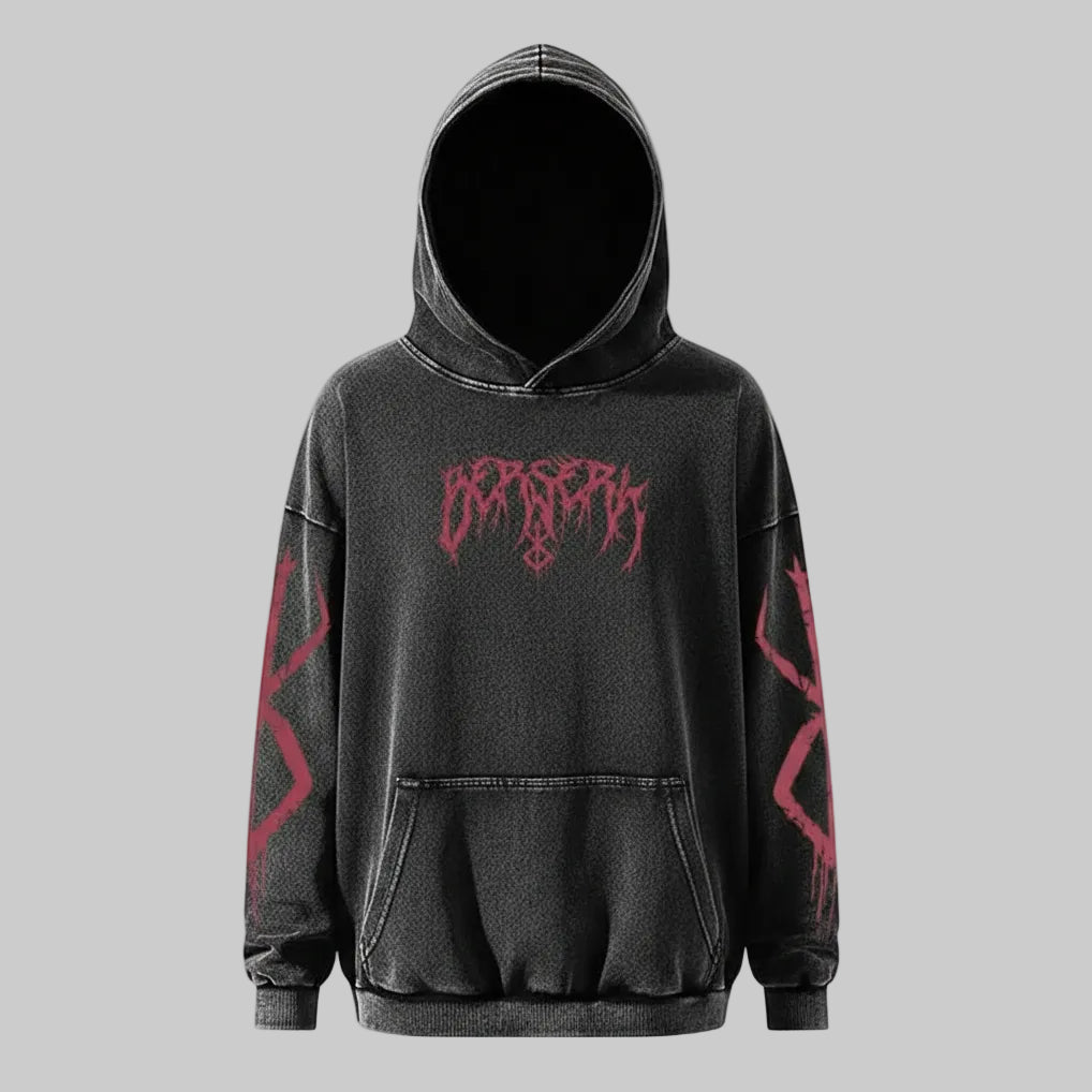 Eclipse Warrior Acid Wash Hoodie