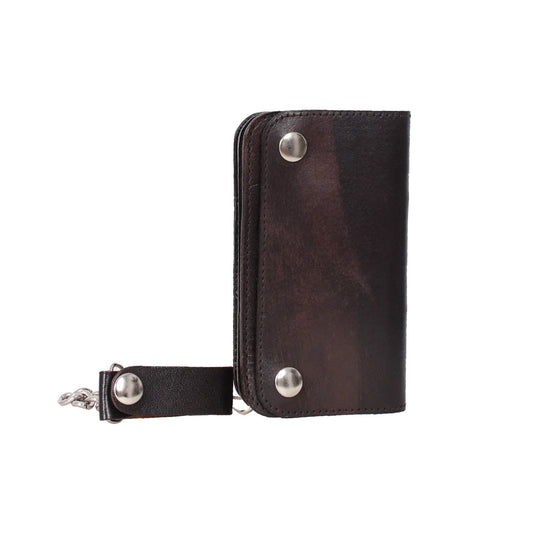GULPOSH Genuine Leather Classic Biker Chain Wallet