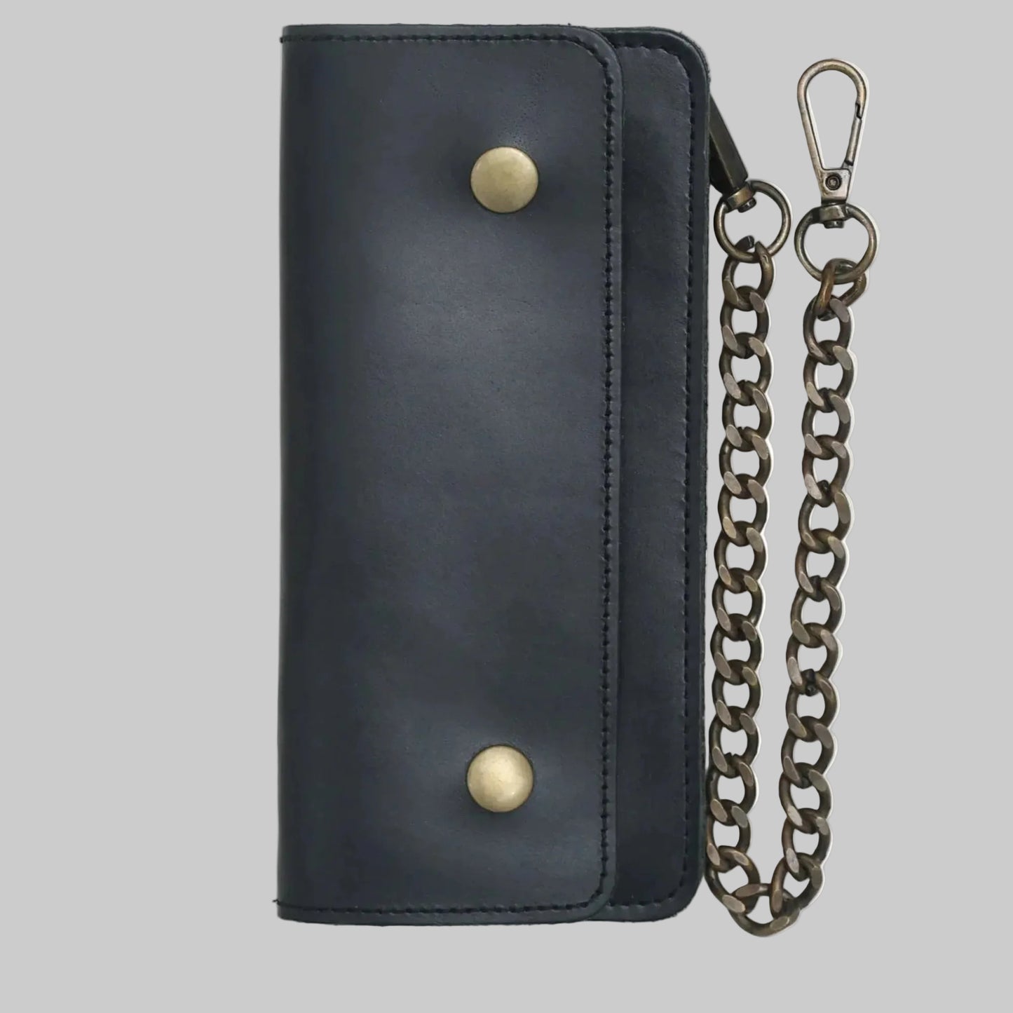 GULPOSH "Iron Road" Genuine Leather Long Biker Wallet