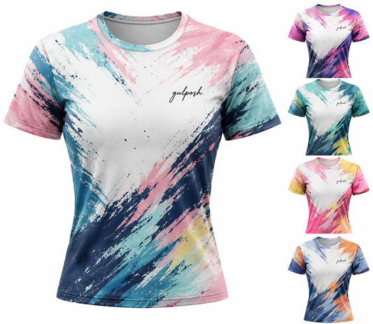 Gulposh Women's Sublimated Multi-Color Performance T-Shirt