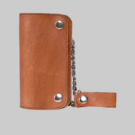 GULPOSH "Iron Road" Genuine Leather Long Biker Wallet (Heritage Tan Edition)