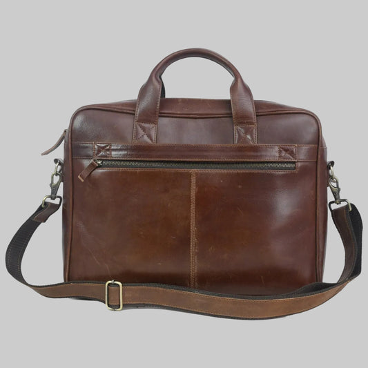 Vintage Leather Laptop Briefcase Bag