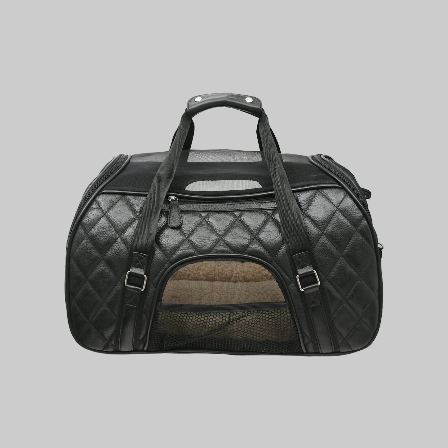 Luxury Quilted Pet Carrier Travel Bag