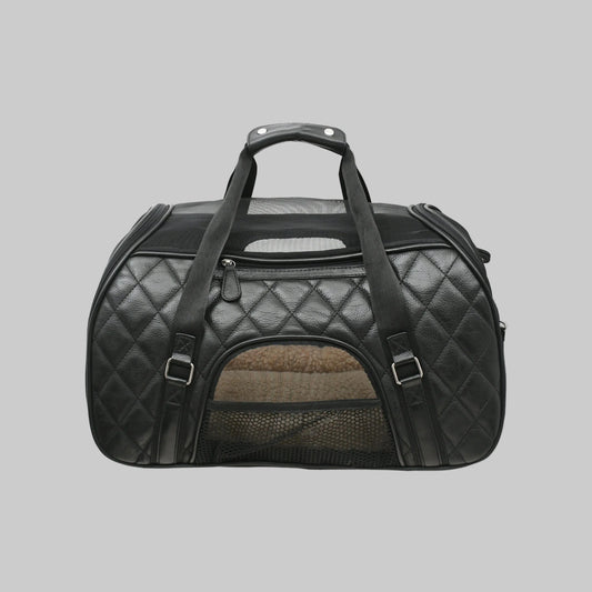 Luxury Quilted Pet Carrier Travel Bag